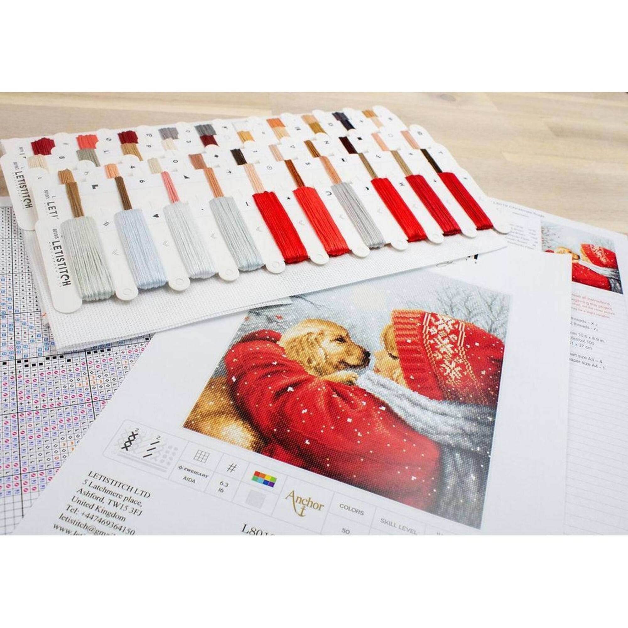 Letistitch Christmas Hugs Counted Cross Stitch Kit